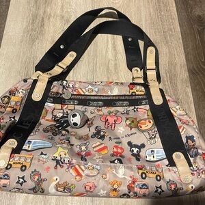 Lesportsac Gioco, duffle bag, purse, & adorable keychain, very good condition.